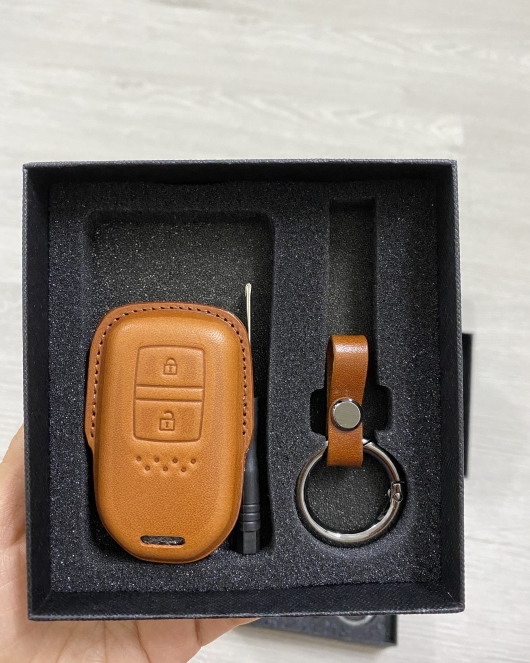 Honda 2 buttons leather keycase