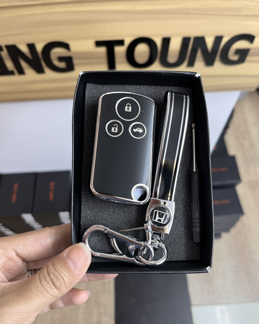 Honda Ge6 3 silver line keycase