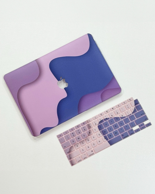 ပန်းခရမ်းလှိုင်းတွန့်MacBook Cover ပန်းခရမ်းလှိုင်းတွန့်MacBook Cover