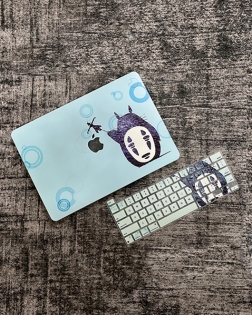 Abstract Totoro Blue MacBook Cover